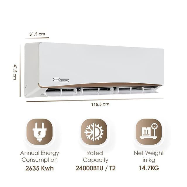 Super General 2 Ton Inverter Split AC SGS-257i | 24,000 BTU UAE